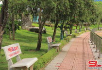 Xử lý nghiêm hành vi quảng cáo phun sơn ghế đá nơi công cộng Xử lý nghiêm hành vi quảng cáo phun sơn ghế đá nơi công cộng