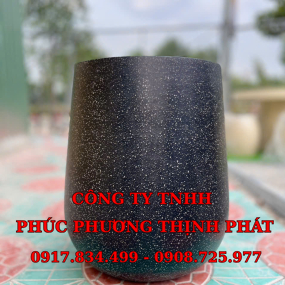 Chậu đá mài trụ tròn - màu đen - mấu 2