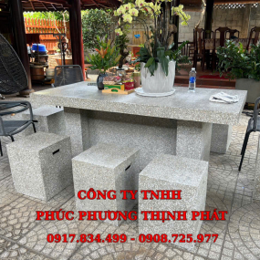 Bộ bàn ghế đá mài - mẫu số 1