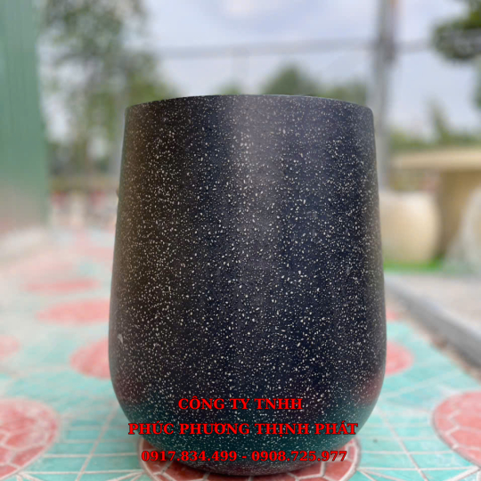 Chậu đá mài trụ tròn - màu đen - mấu 2