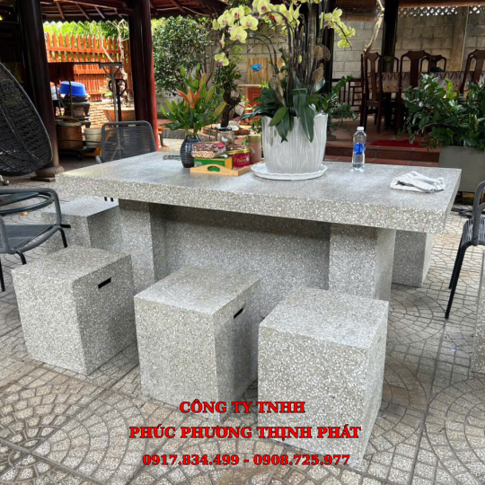 Bộ bàn ghế đá mài - mẫu số 1