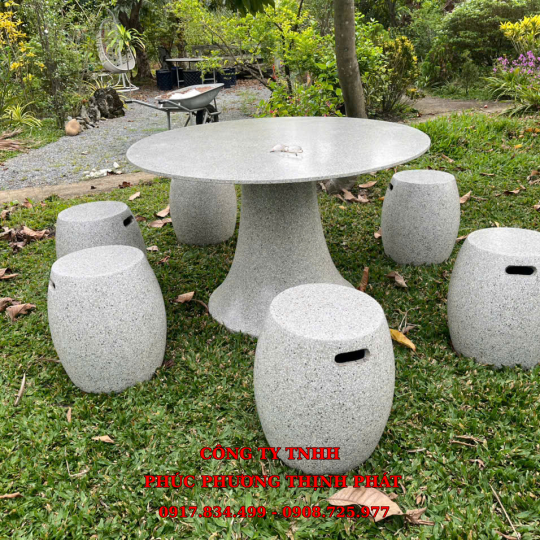 Bộ bàn ghế đá mài - mẫu số 3